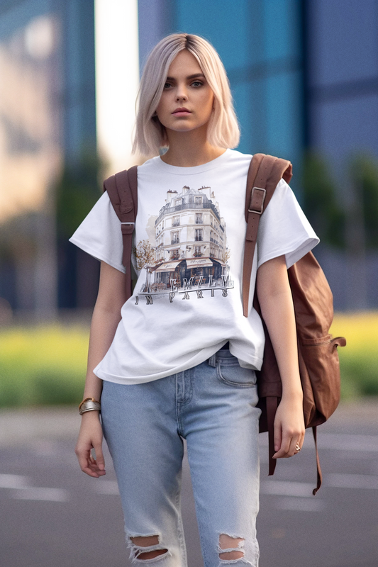 Chic "Emily in Paris" Women's T-Shirt – Parisian Style with a Touch of Glamour EiP 19