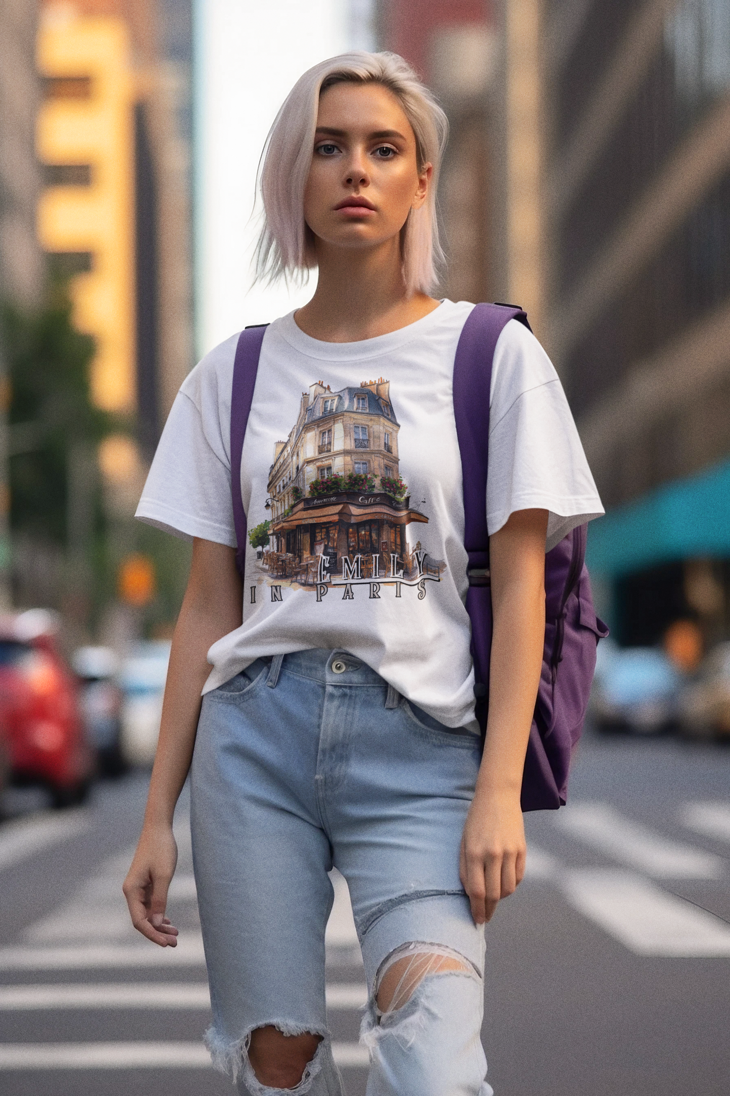 Chic "Emily in Paris" Women's T-Shirt – Parisian Style with a Touch of Glamour EiP 20