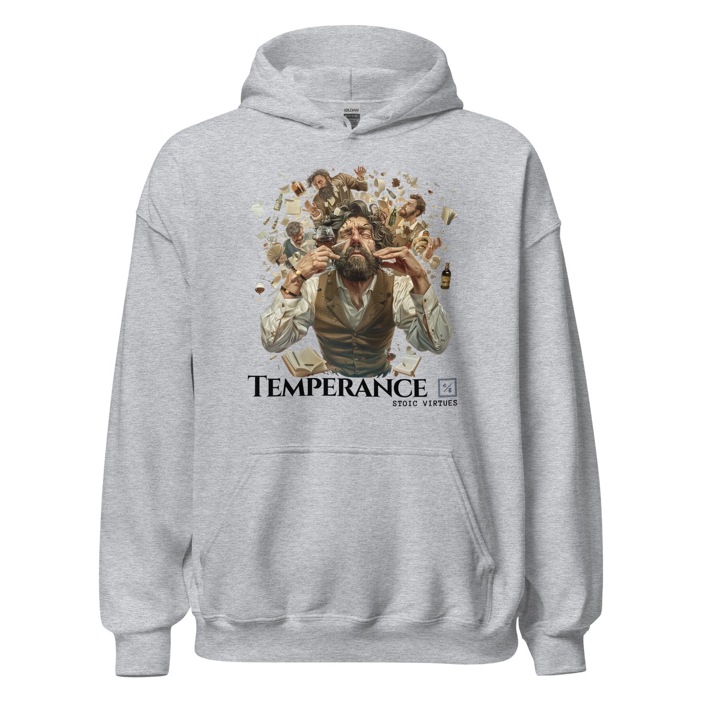 Stoic Virtues | Unisex Hoodie | Temperance V3-01