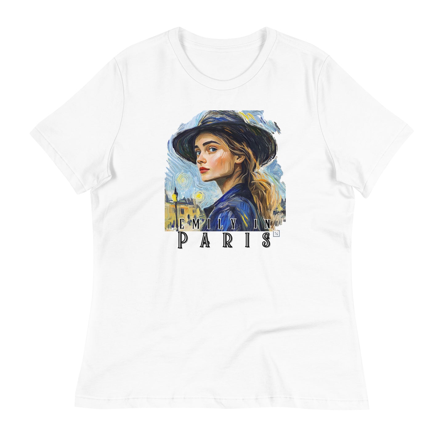 Chic "Emily in Paris" Women's T-Shirt – Parisian Style with a Touch of Glamour EiP 24