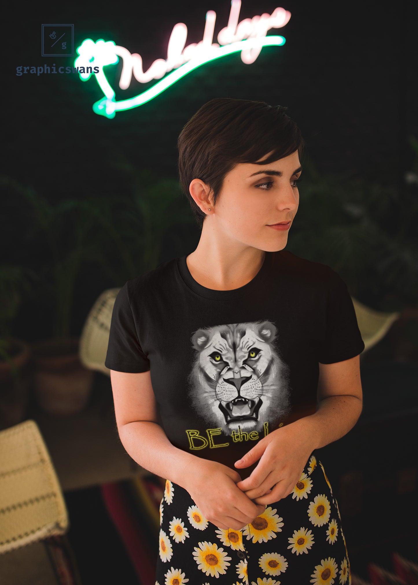 Message | Be the Lion - women organic T-shirt