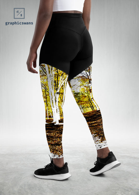 All over | The forest print - woman sports leggings