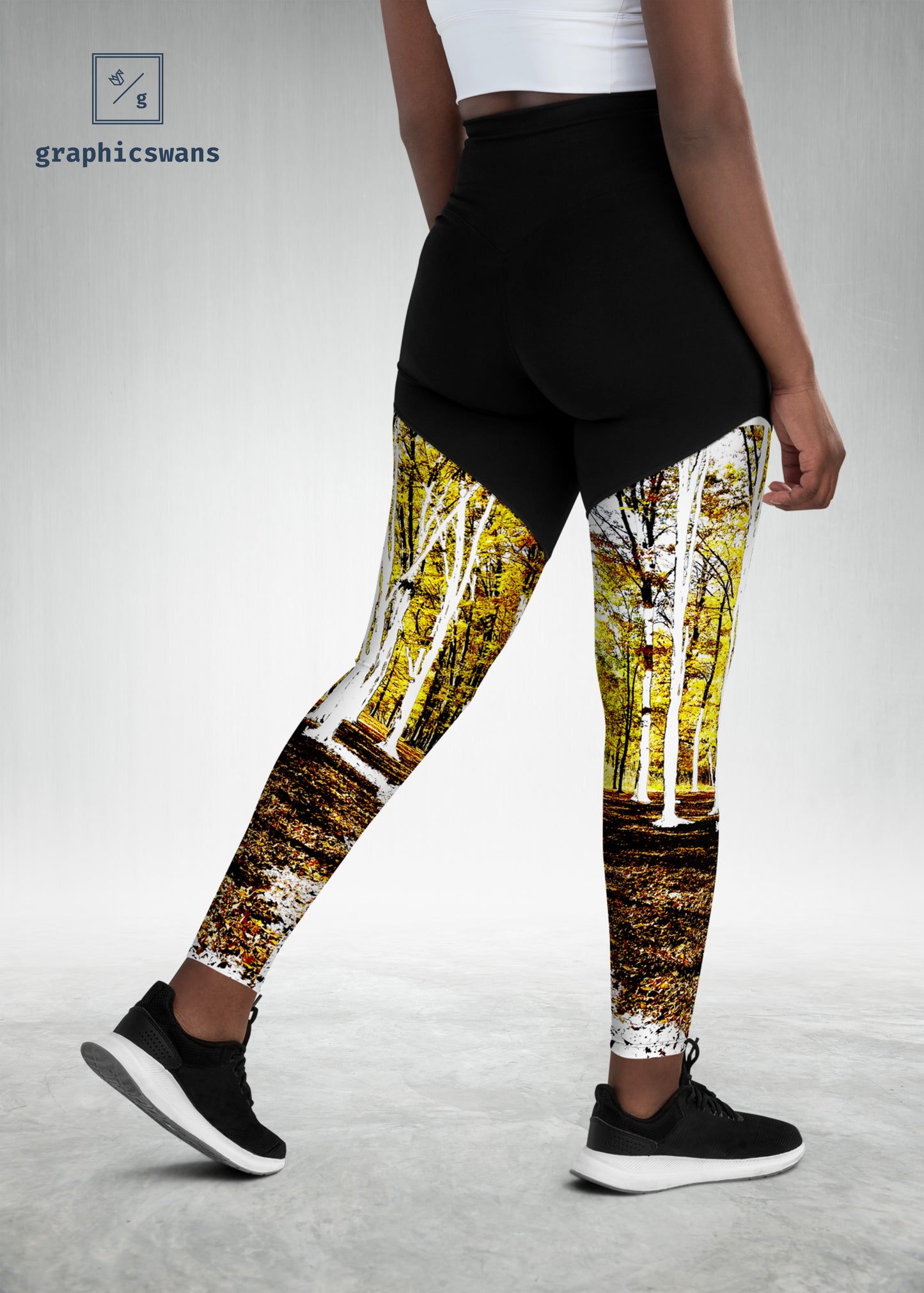 All over | The forest print - woman sports leggings