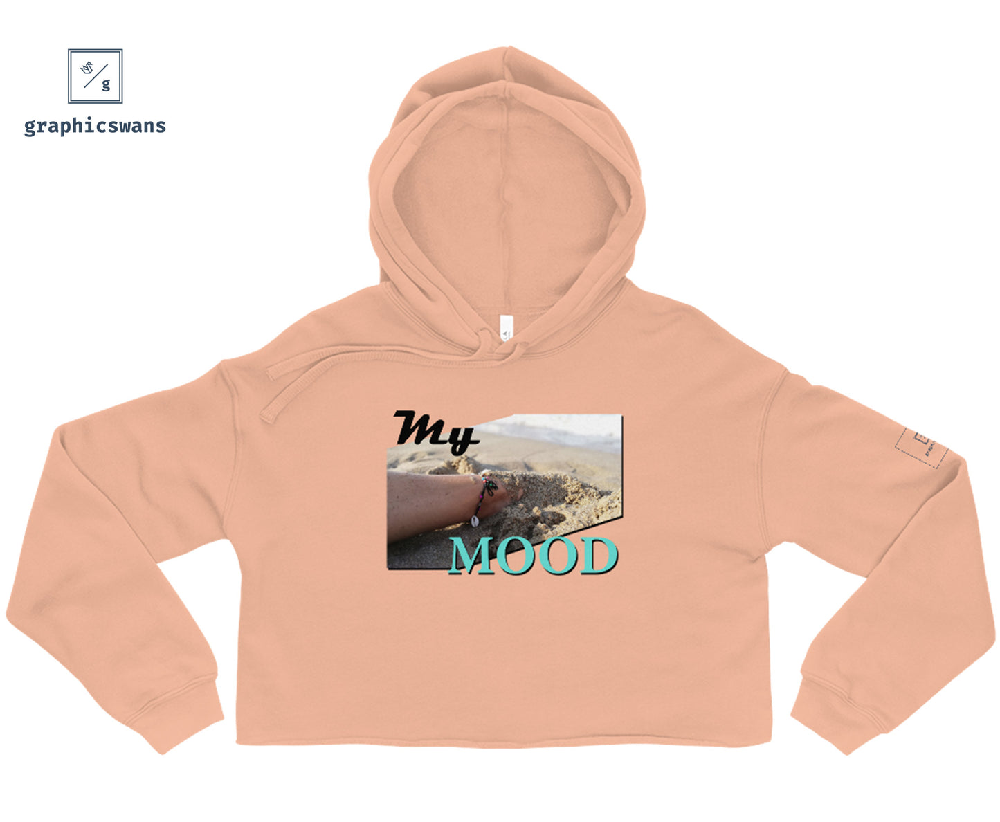 Message | My Mood - woman crop hoodie