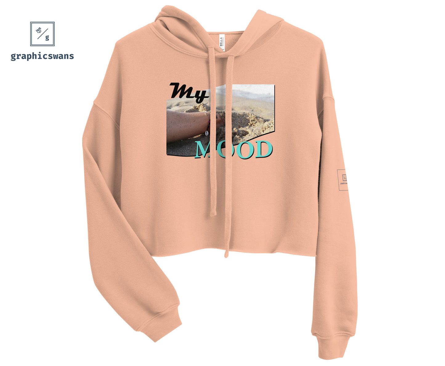 Message | My Mood - woman crop hoodie