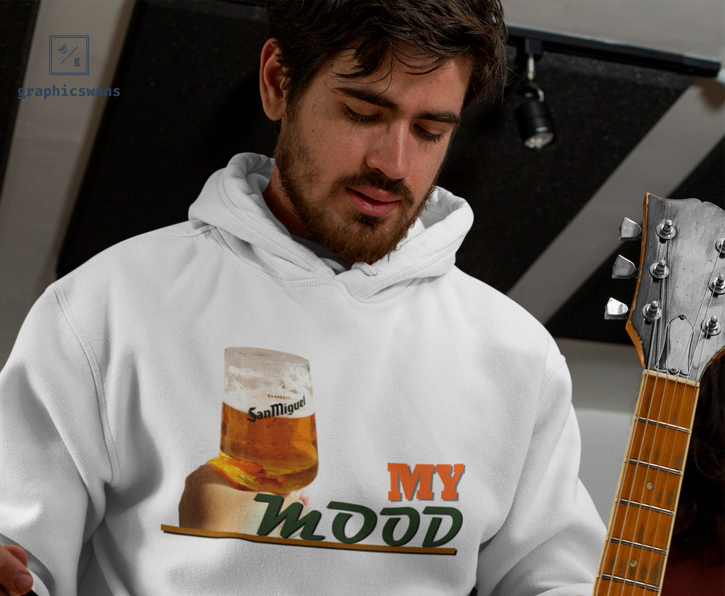 Message | My Mood - men hoodie