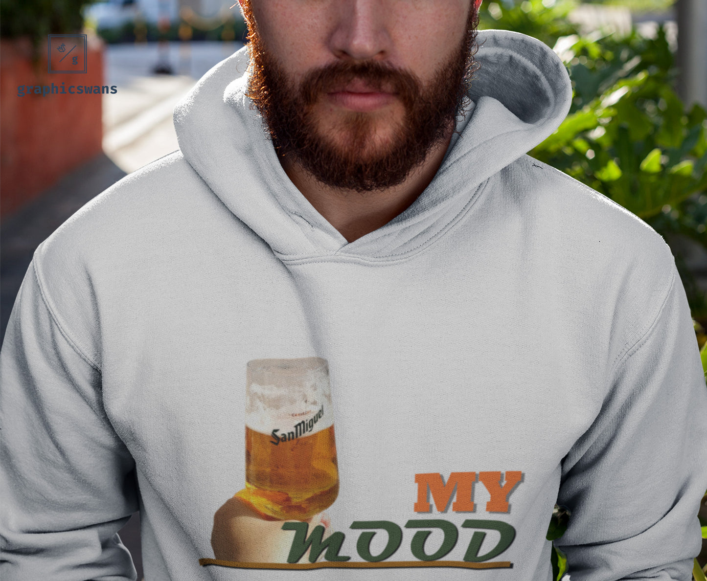 Message | My Mood - men hoodie