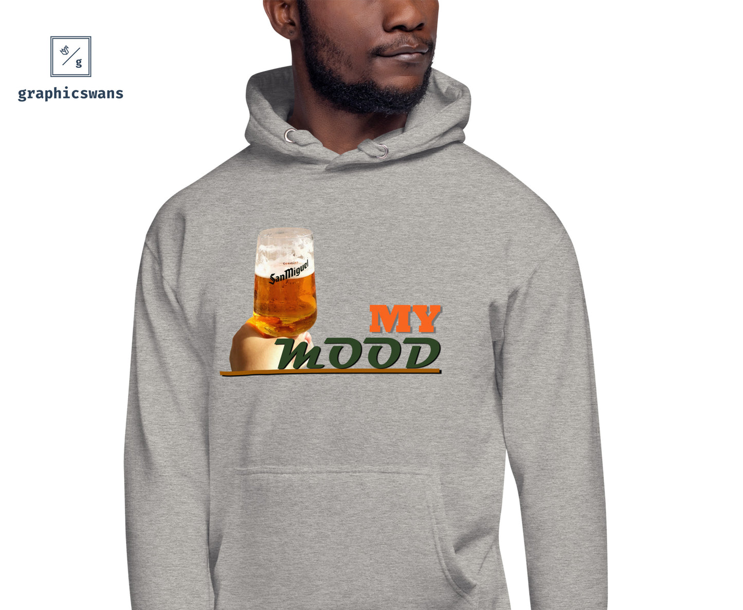 Message | My Mood - men hoodie