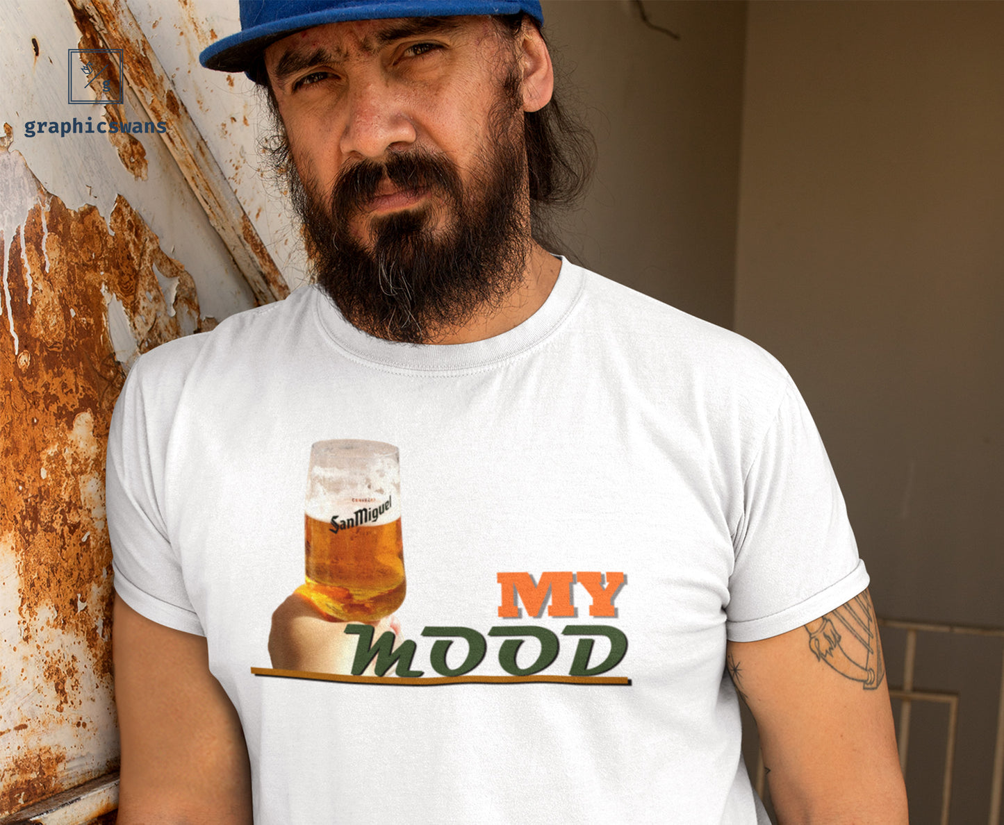 Message | My Mood - men t-shirt