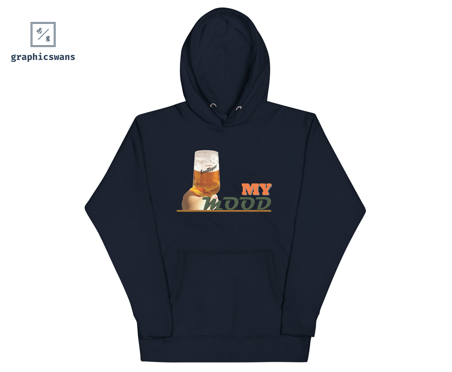 Message | My Mood - men hoodie