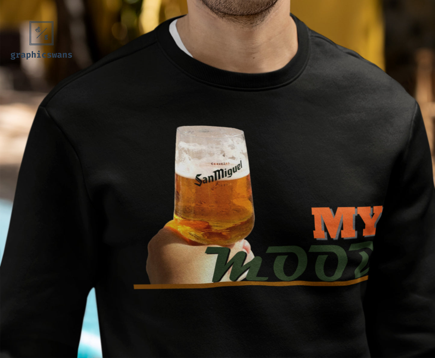 Message | My Mood - men sweatshirt