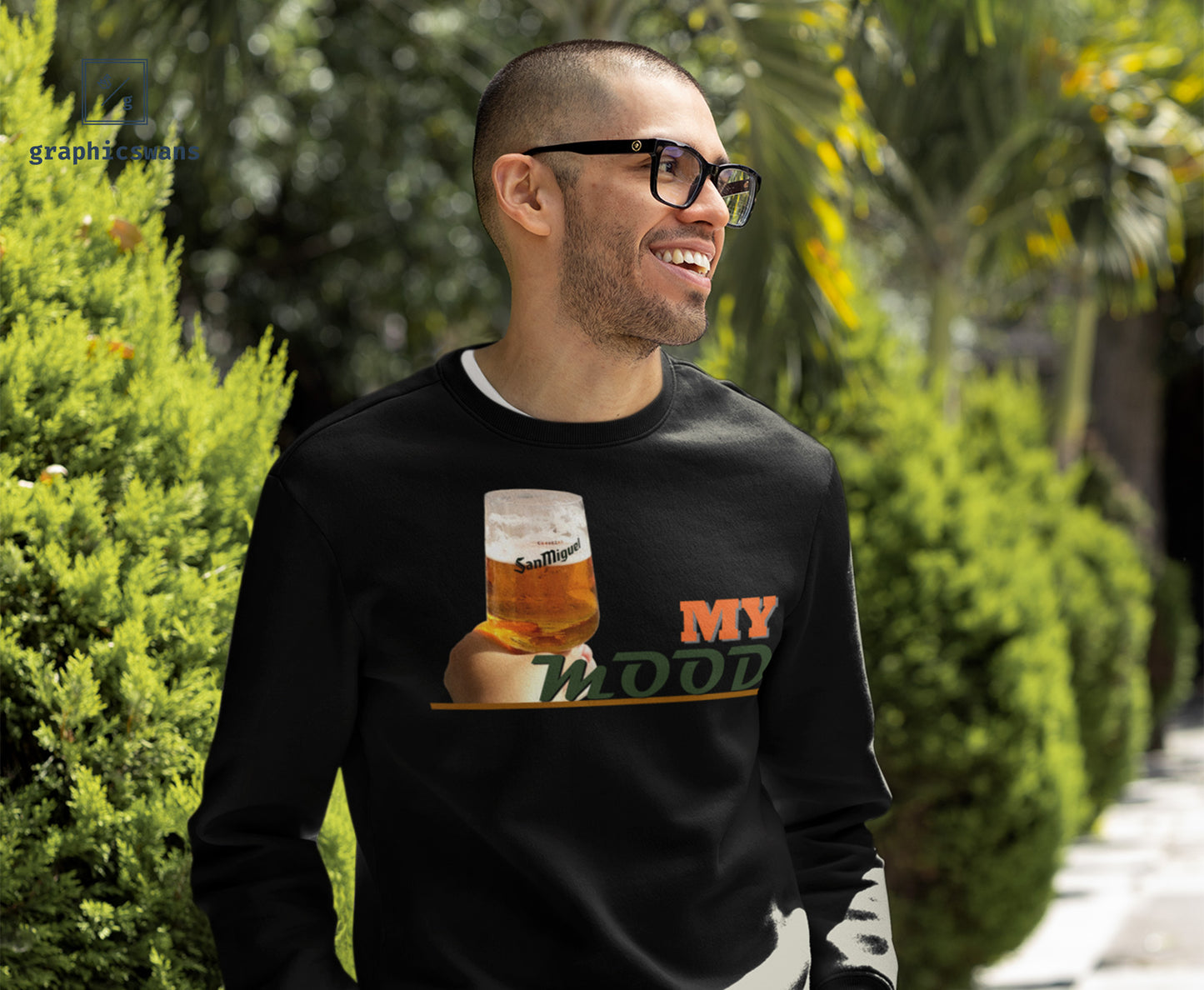 Message | My Mood - men sweatshirt